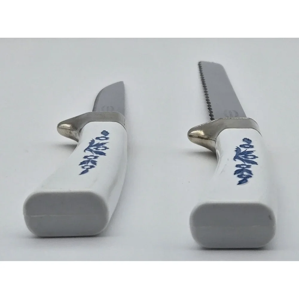 Sheffield English Blades Utility Knife Set 2 Stainless Serrated Cornflower Blue‎